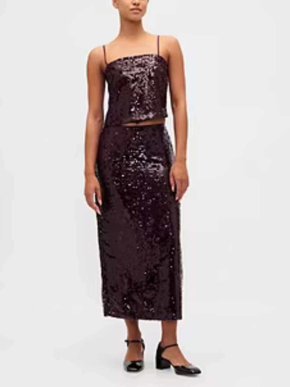 GAP Tuscan Red Sequin Skirt